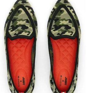 Judy + Birdies Camouflage Slip-On Flats Limited Edition Flats Size 9.5